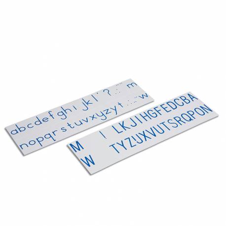 Alfabeto en tarjetas: imprenta  azul |  Nienhuis Montessori