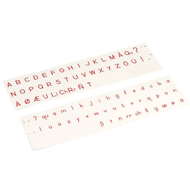 Alfabeto En Tarjetas Imprenta Rojo Nienhuis Montessori