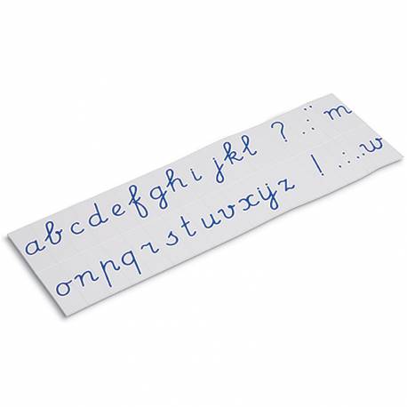 Alfabeto en tarjetas: ligada azul |  Nienhuis Montessori