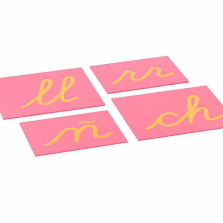 Suplemento Letras de lija CURSIVA en Español con Ñ, CH, LL, RR |Nienhuis