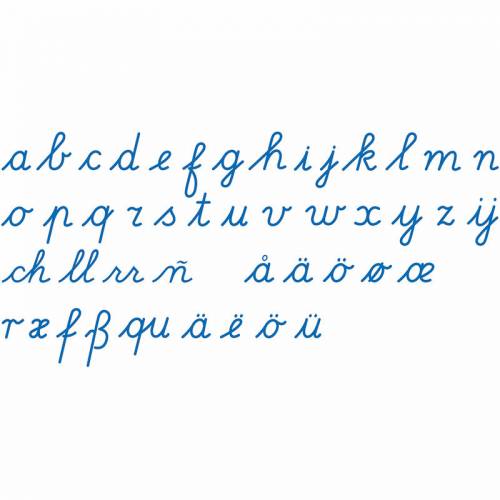 Alfabeto móvil Montessori: ligada en azul |Nienhuis