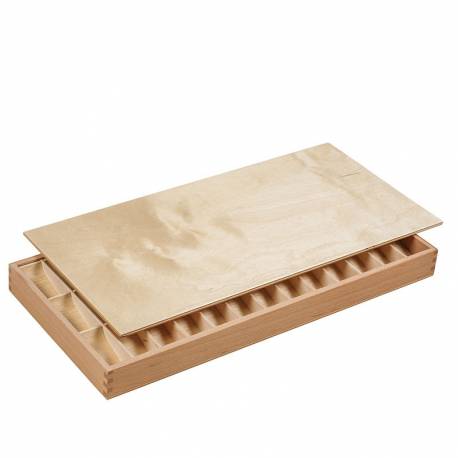 Caja de madera para abecedario de tarjetas Montessori | Nienhuis