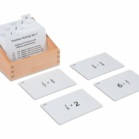 Tarjetas de actividades Montessori | Fracciones Nivel 3