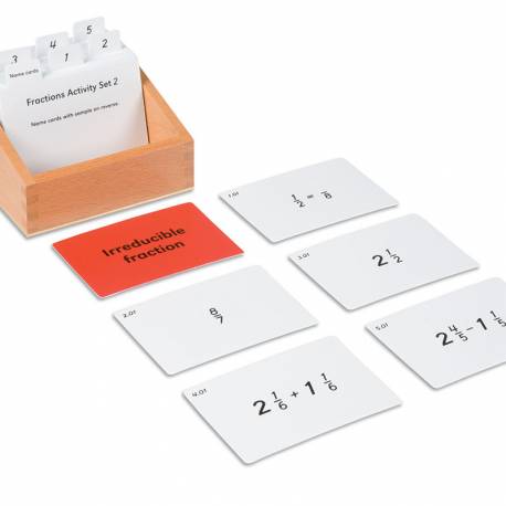 Tarjetas de actividades Montessori | Fracciones Nivel 2