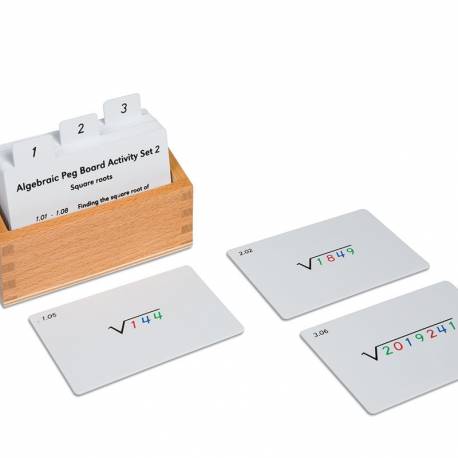 Tarjetas de actividades Montessori: Tablero álgebra Nivel 2