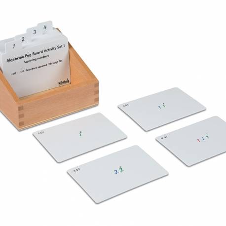 Tarjetas de actividades Montessori: Tablero álgebra
