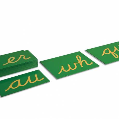 Letras de lija doble inglés en cursiva |Leer con Montessori | Nienhuis