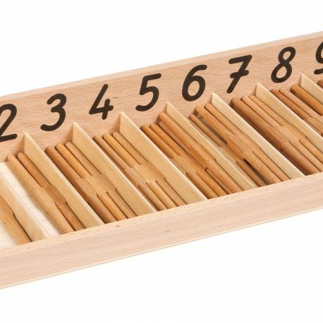 Caja de palitos de madera versión internacional | Material Montessori
