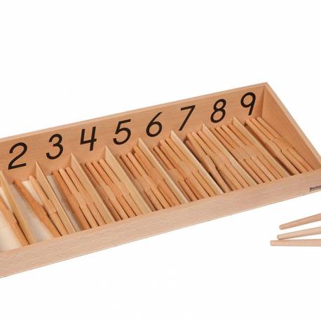 Caja de palitos versión US | Material Montessori - Nebulae