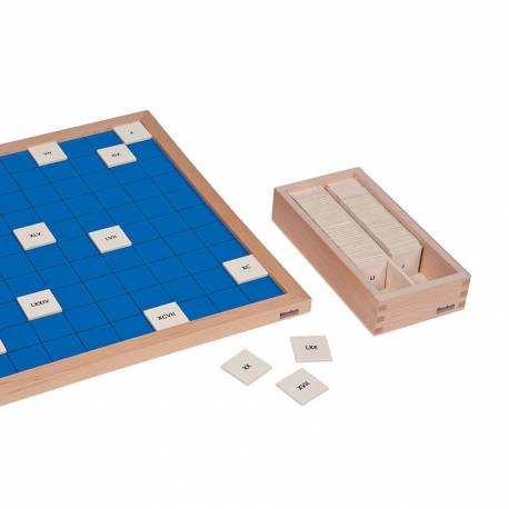 Tablero de 100 con números romanos | Matemáticas Montessori