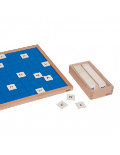 Deuxième Table de Seguin tableau de 10 Montessori de 11 à 99 - Matériel  Montessori GAM 1MM106