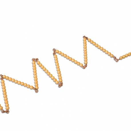 Cadena de perlas doradas de 100 | Perlas Montessori | Nienhuis - Nebulae