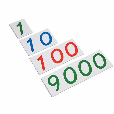 Large Number Cards 1-9000: Plastic