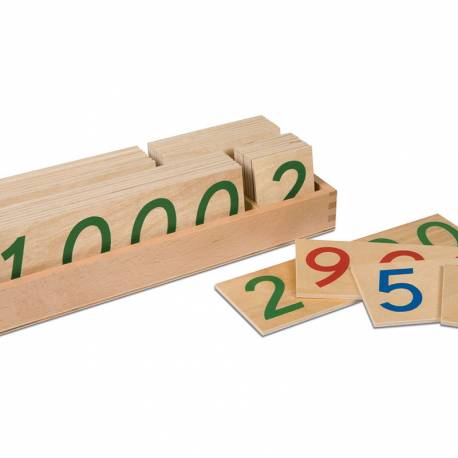 Tarjetas Números Grandes  1-9000 Madera | Números Montessori