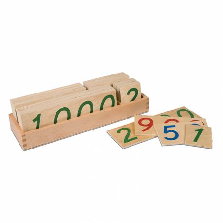 Large Number Cards 1-9000: Wood