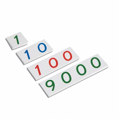 Small Number Cards 1-9000: Plastic