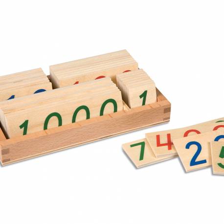 Tarjetas Números Pequeños  1-9000 Madera | Números Montessori