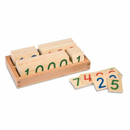 Small Number Cards 1-9000: Wood