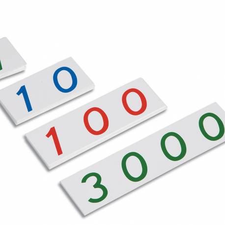 Tarjetas Números Pequeños  1-3000 Plástico | Números Nienhuis