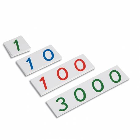 Small Number Cards 1-3000: Plastic