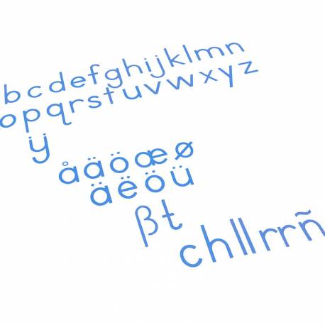 Alfabeto Pequeño versión int. Azul | Abecedario Montessori | Nienhuis