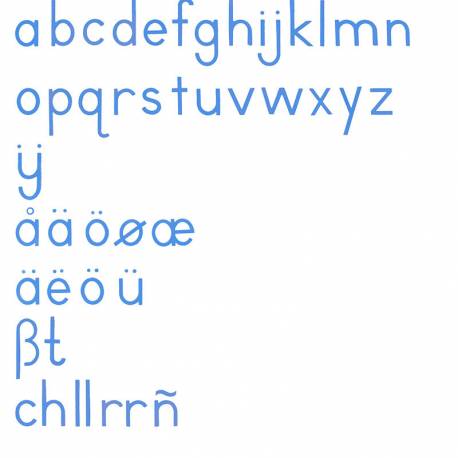 Alfabeto Pequeño versión int. Azul | Abecedario Montessori | Nienhuis