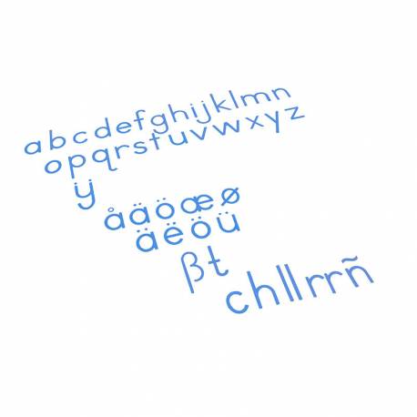 Alfabeto Pequeño versión int. Azul | Abecedario Montessori | Nienhuis