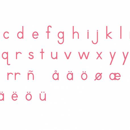 Alfabeto Pequeño versión int. Rojo | Abecedario Montessori | Nienhuis