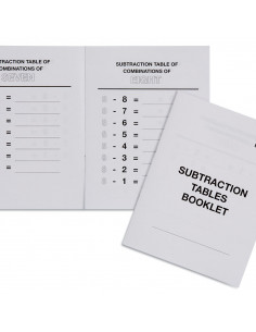 Subtraction Tables Booklet: 1 2