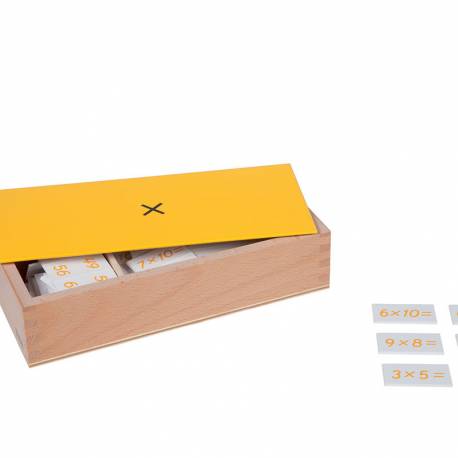 Caja con operaciones y resultados: MULTIPLICACION | Nienhuis Montessori