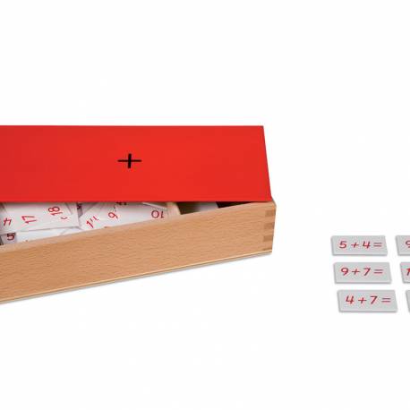 Caja con operaciones y resultados: SUMA  | Nienhuis Montessori