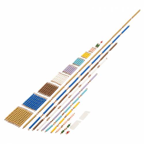 Cadenas de perlas cortas:  nylon | Nienhuis Montessori | Matemáticas