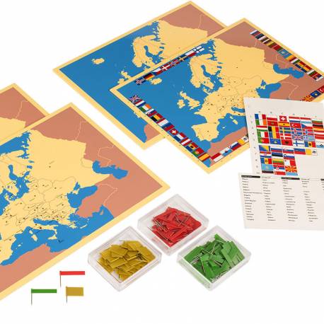 Pin flag maps | Mapas de Europa | Capitales | Nienhuis Montessori