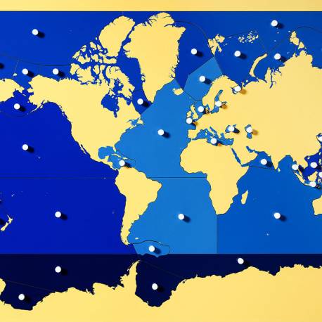 Puzzle GEOGRAFÍA | Mares y océanos | Nienhuis Montessori