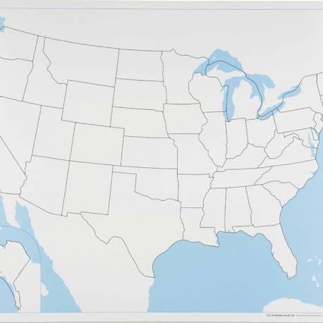 United States Control Map: Unlabeled