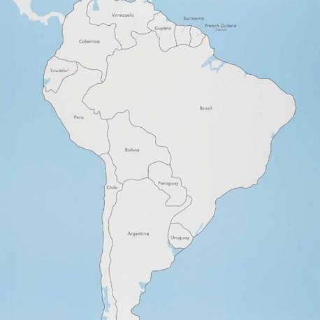 South America Control Map: Labeled