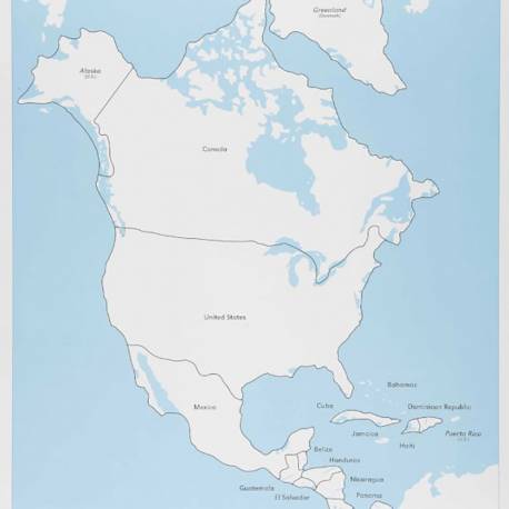 North America Control Map: Labeled