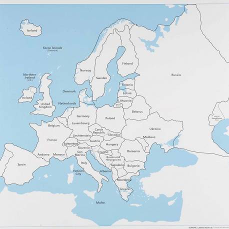 Europe Control Map: Labeled