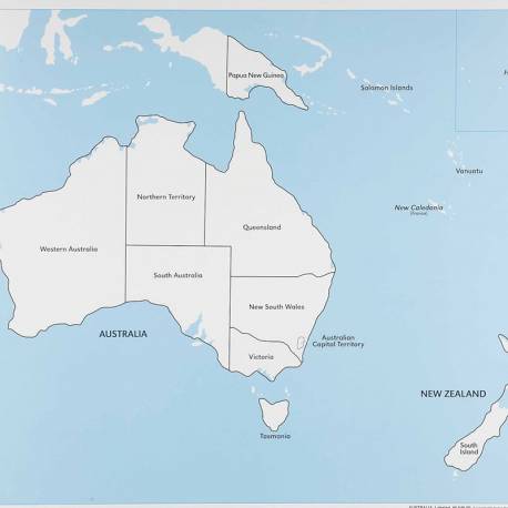 Australia Control Map: Labeled