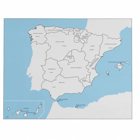 Spain Control Map Labeled