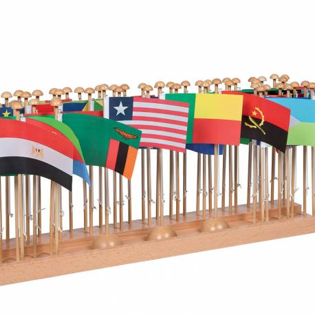 Banderas de África con un Stand | Montessori Geografía | Nienhuis