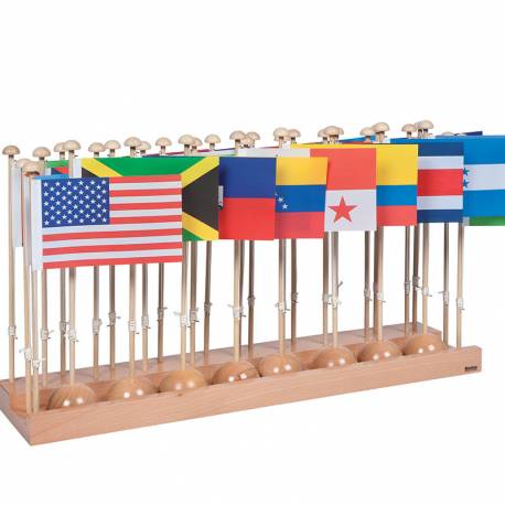 Flag Stand Of North & South America | Montessori Geography