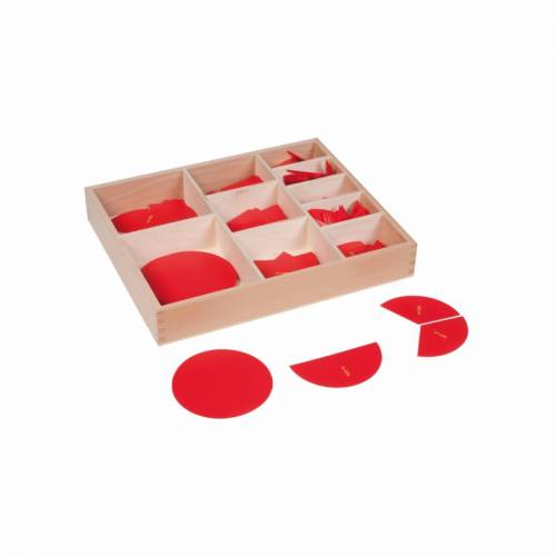 Círculos de fracciones etiquetadas | Taller Montessori | Nienhuis