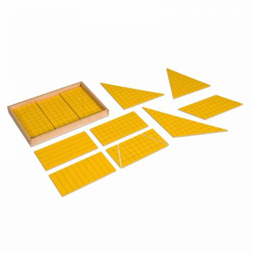 Triángulos amarillos | Cálculo AREA | Taller Montessori | Nienhuis