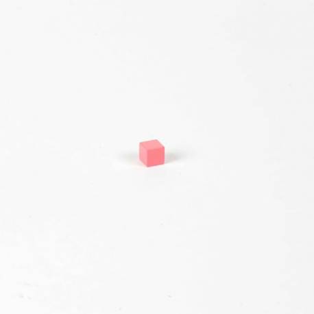 Torre rosa: cubo 1 x 1 x 1 cm| Piezas sueltas Montessori |Nienhuis
