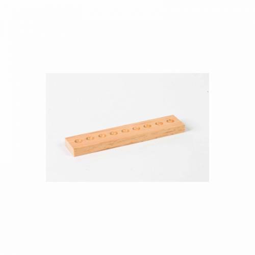 Varilla de madera de haya con 9 agujeros | Material Montessori