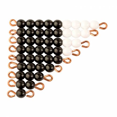 Perlas de cuentas blancas y negras | Material Montessori | Nienhuis