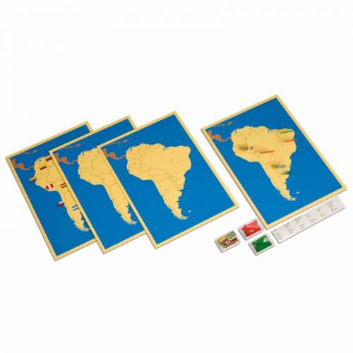 Cuatro mapas de Sudamérica | Material Montessori | Nienhuis