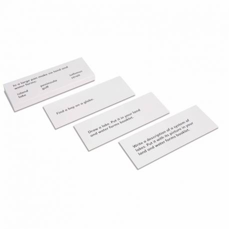 Formas de tierra y agua: cartas de comando 1 | Material Montessori | Nienhuis