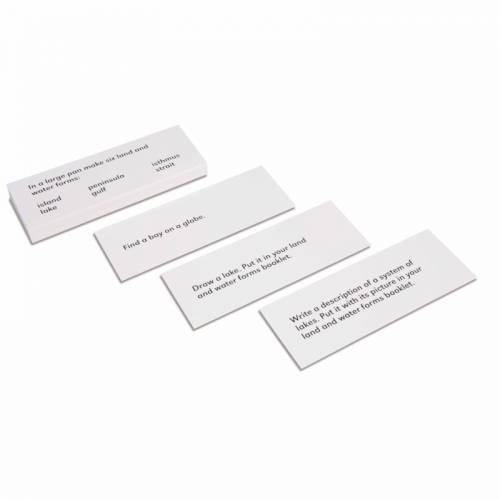 Formas de tierra y agua: cartas de comando 1 | Material Montessori | Nienhuis